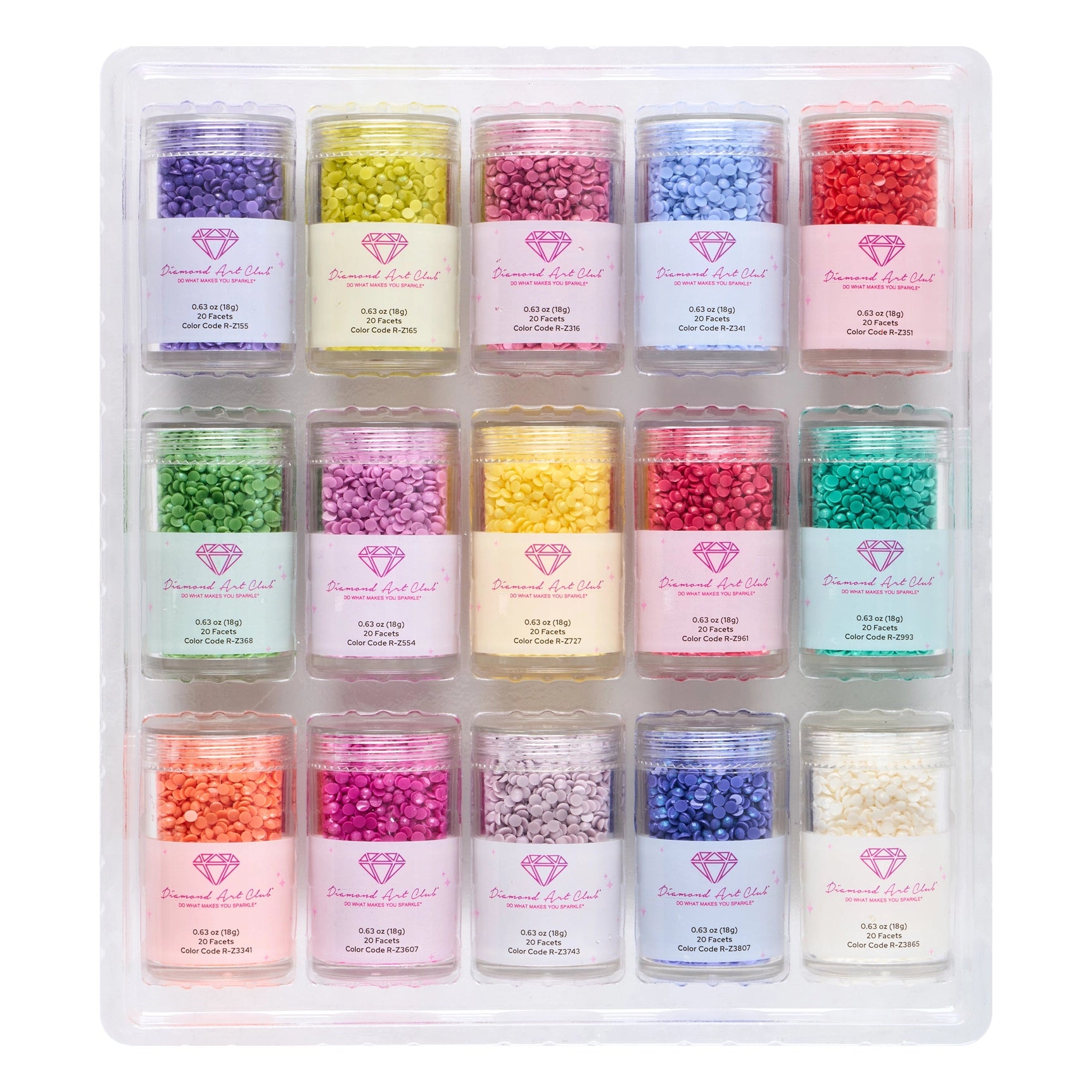 Diamond Art Club Bling Diamonds - Fairy Dust® Muted Rainbow Round (Set of 15)